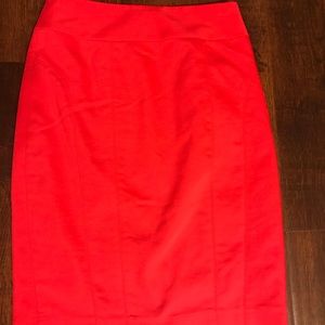Red express pencil skirt